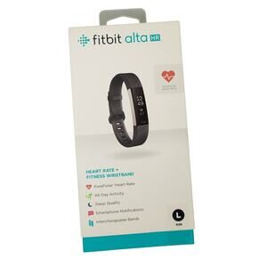 Fitbit Alta HR Activity Tracker Size Large Black FOR PARTS No Charger In Box